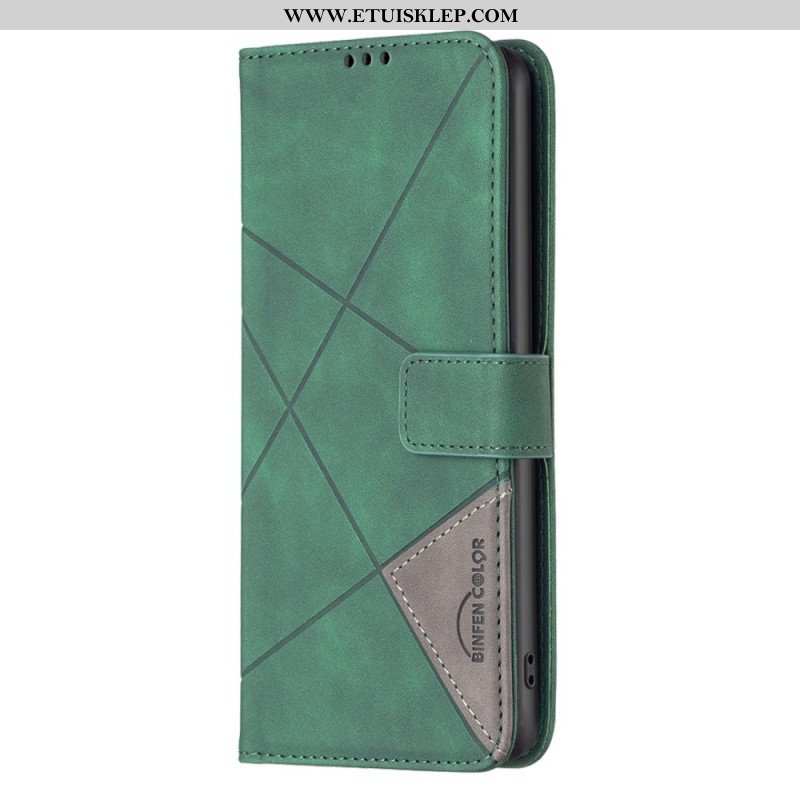 Etui Folio do Samsung Galaxy S23 5G Kolorowe Trójkąty Binfena